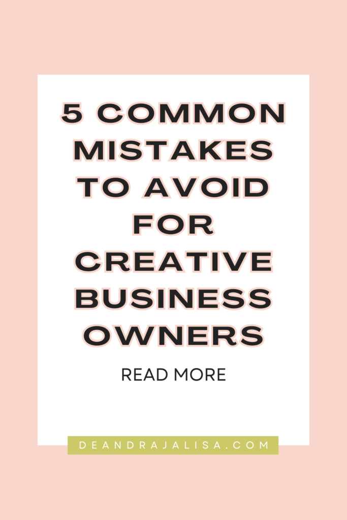 5 common mistakes for creatives 